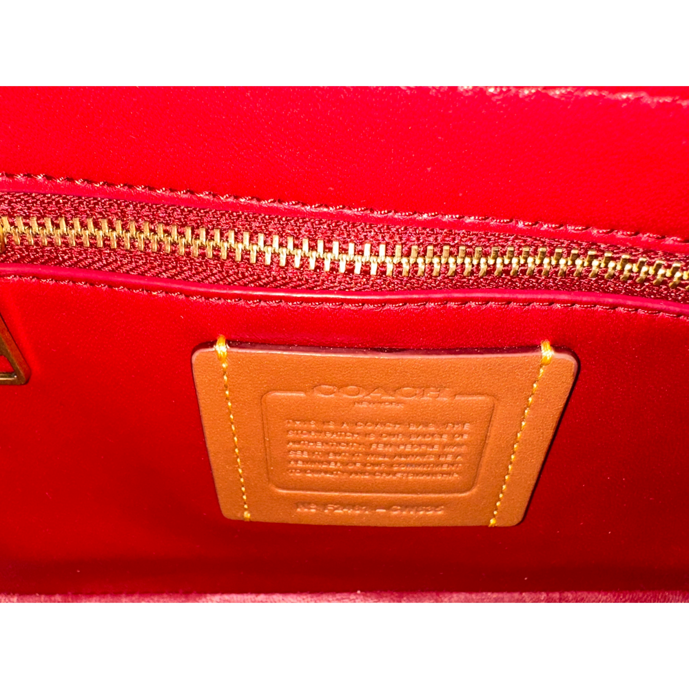 Coach Rogue top handle Red Leather Handbag - Picture 9 of 9